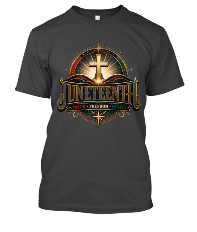 Juneteenth Faith Freedom Legacy Adult Tee - Image 4