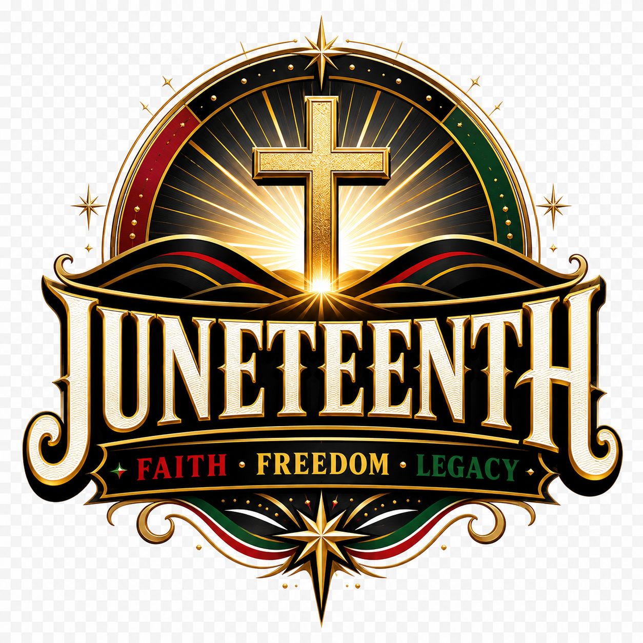 Juneteenth Faith Freedom Legacy Adult Tee