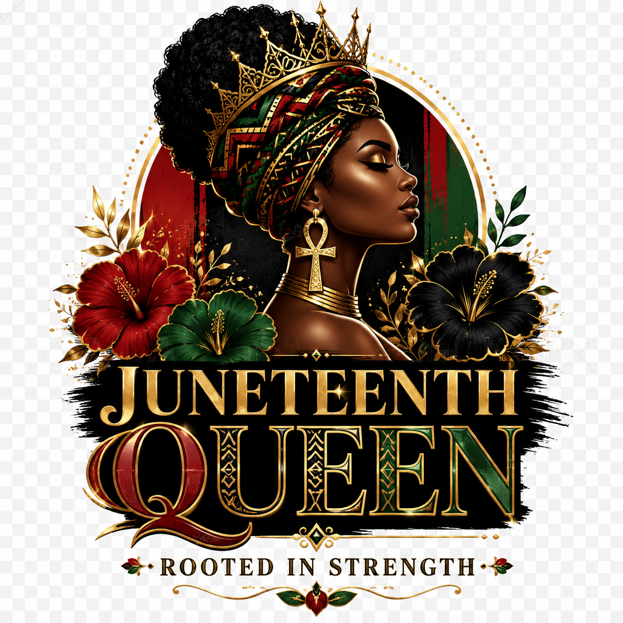 Juneteenth Queen Rooted in Strength Adult Tee