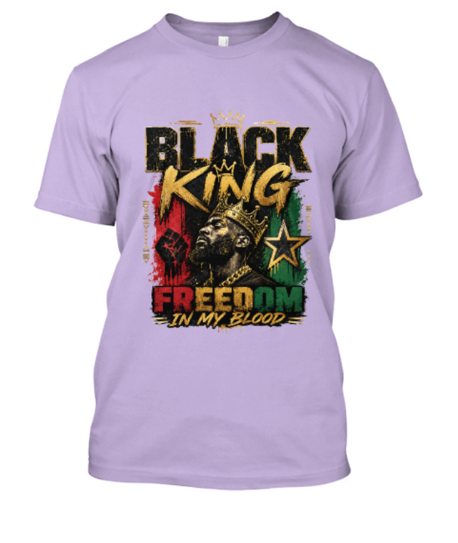 Black King Freedom in My Blood Adult Tee - Image 9