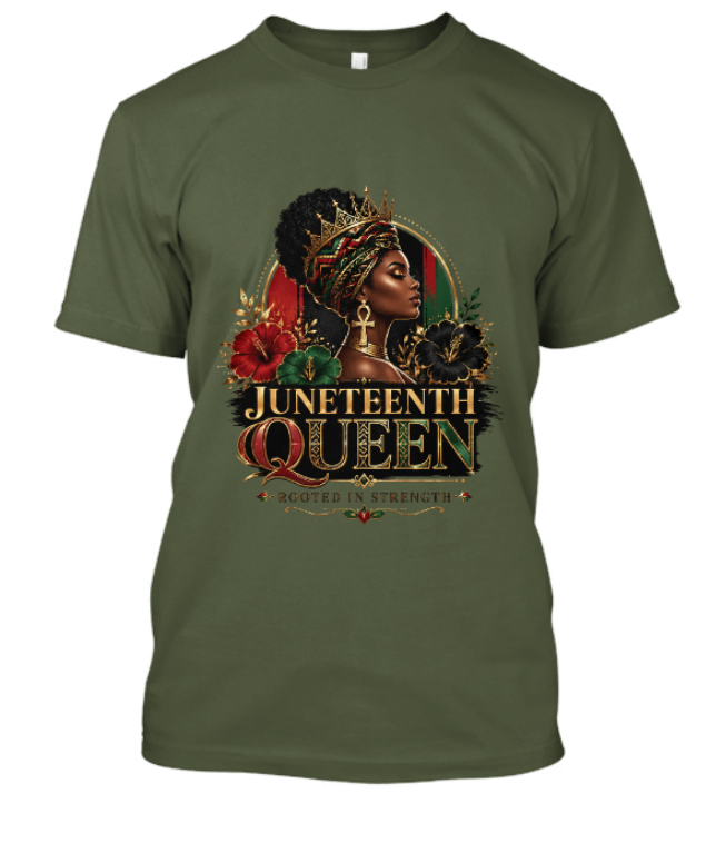 Juneteenth Queen Rooted in Strength Adult Tee - Image 4