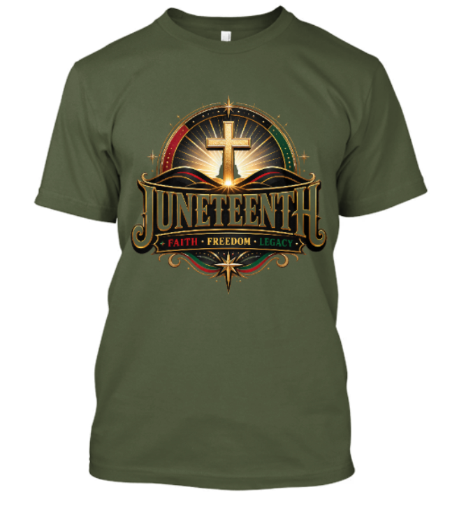 Juneteenth Faith Freedom Legacy Adult Tee - Image 7