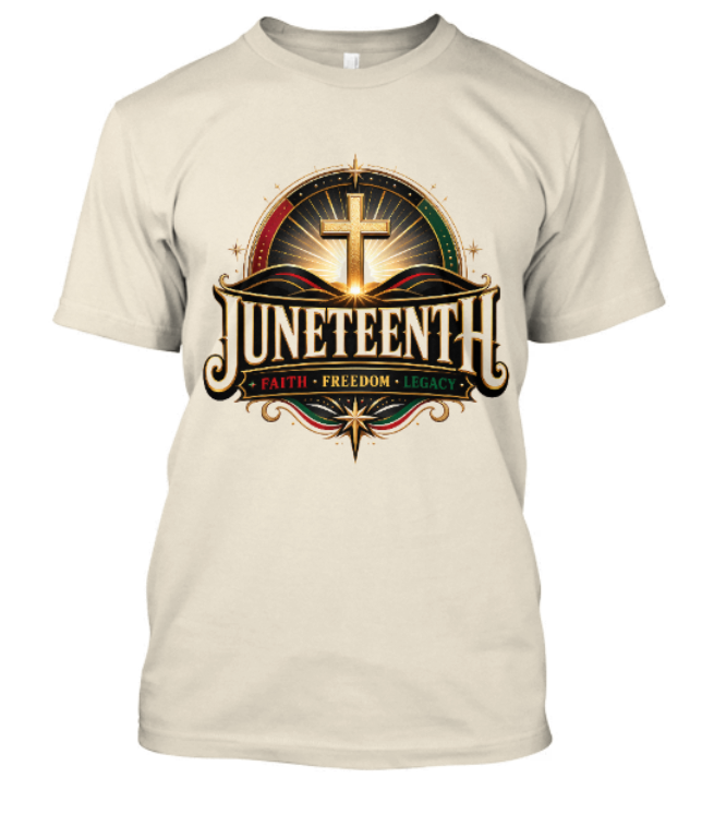 Juneteenth Faith Freedom Legacy Adult Tee - Image 3