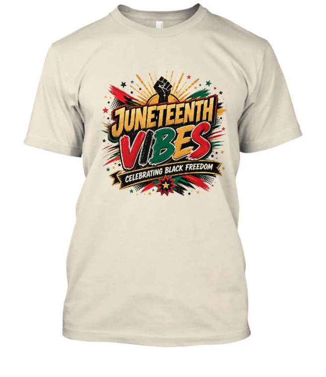 Juneteenth Vibes Adult Tee - Image 3