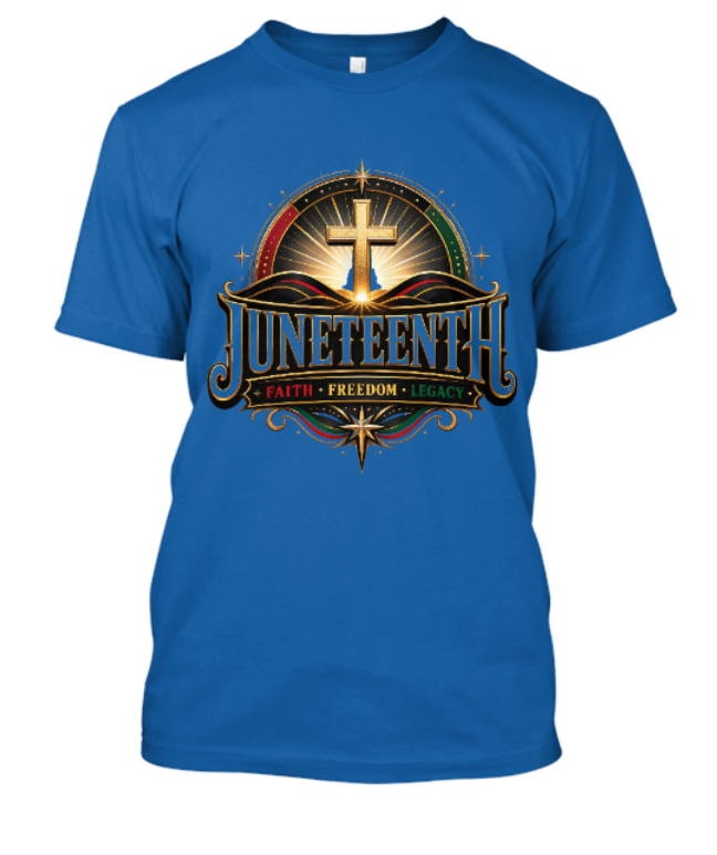 Juneteenth Faith Freedom Legacy Adult Tee - Image 6