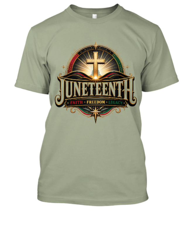 Juneteenth Faith Freedom Legacy Adult Tee - Image 8