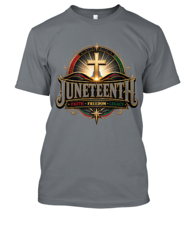 Juneteenth Faith Freedom Legacy Adult Tee - Image 5