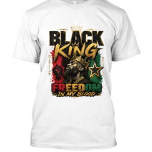 Black King Freedom in My Blood Adult Tee