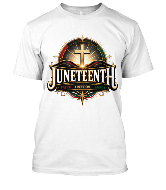 Juneteenth Faith Freedom Legacy Adult Tee - Image 2