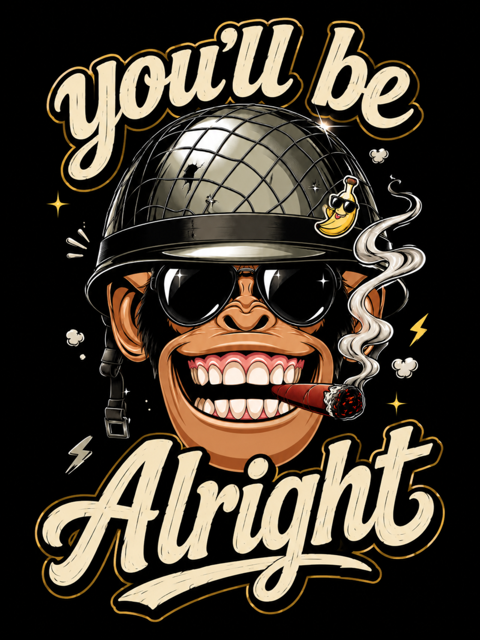 You’ll Be Alright Monkey Graphic Tee