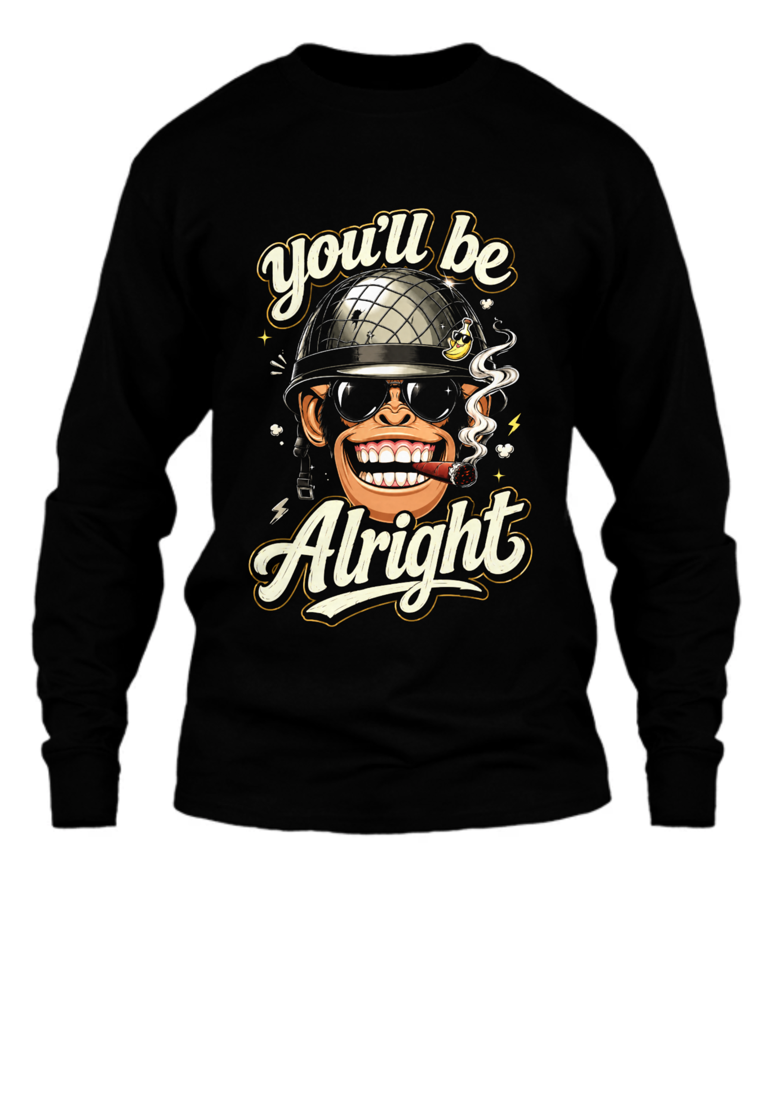 You’ll Be Alright Monkey Graphic Tee - Image 4