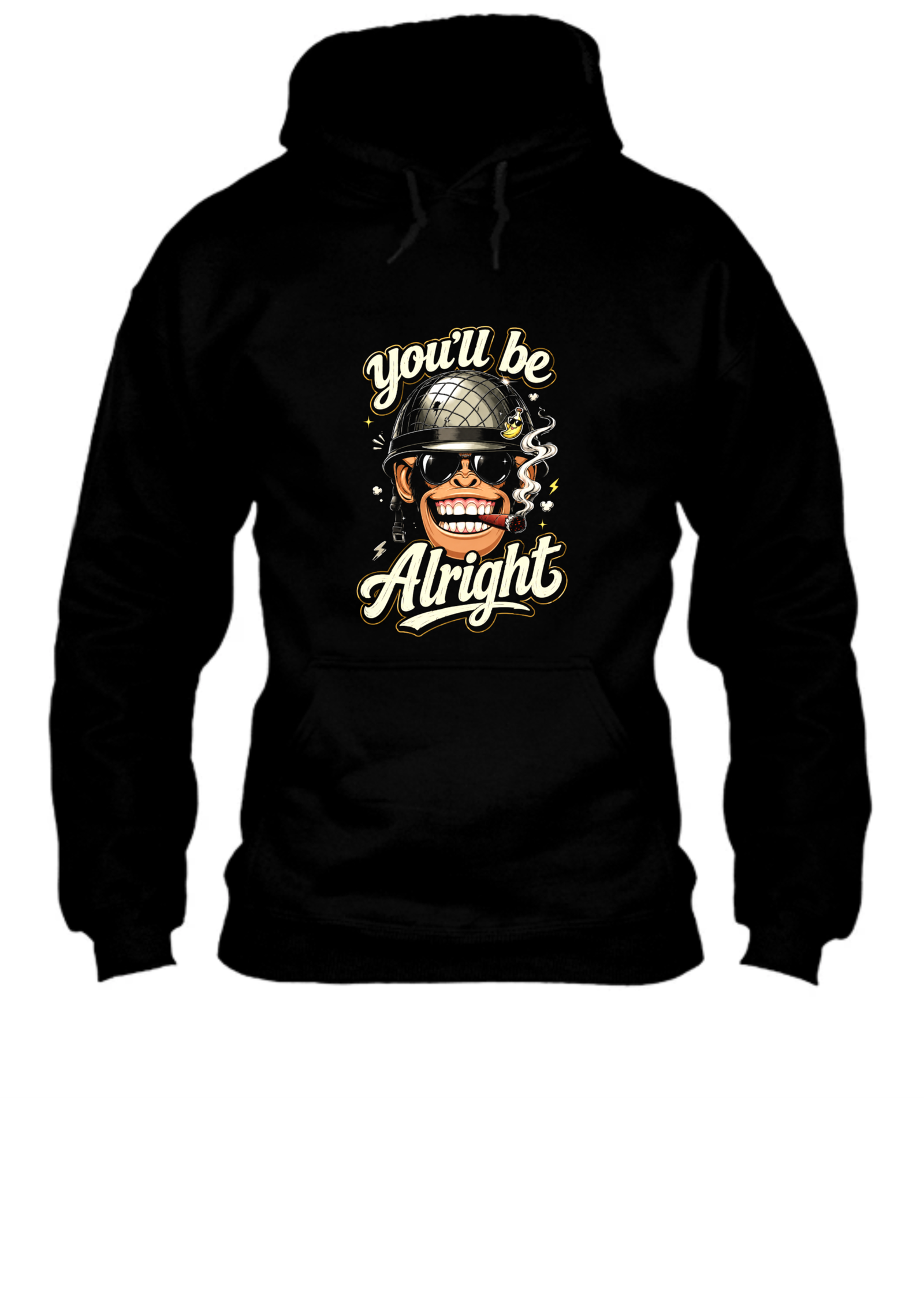 You’ll Be Alright Monkey Graphic Tee - Image 3