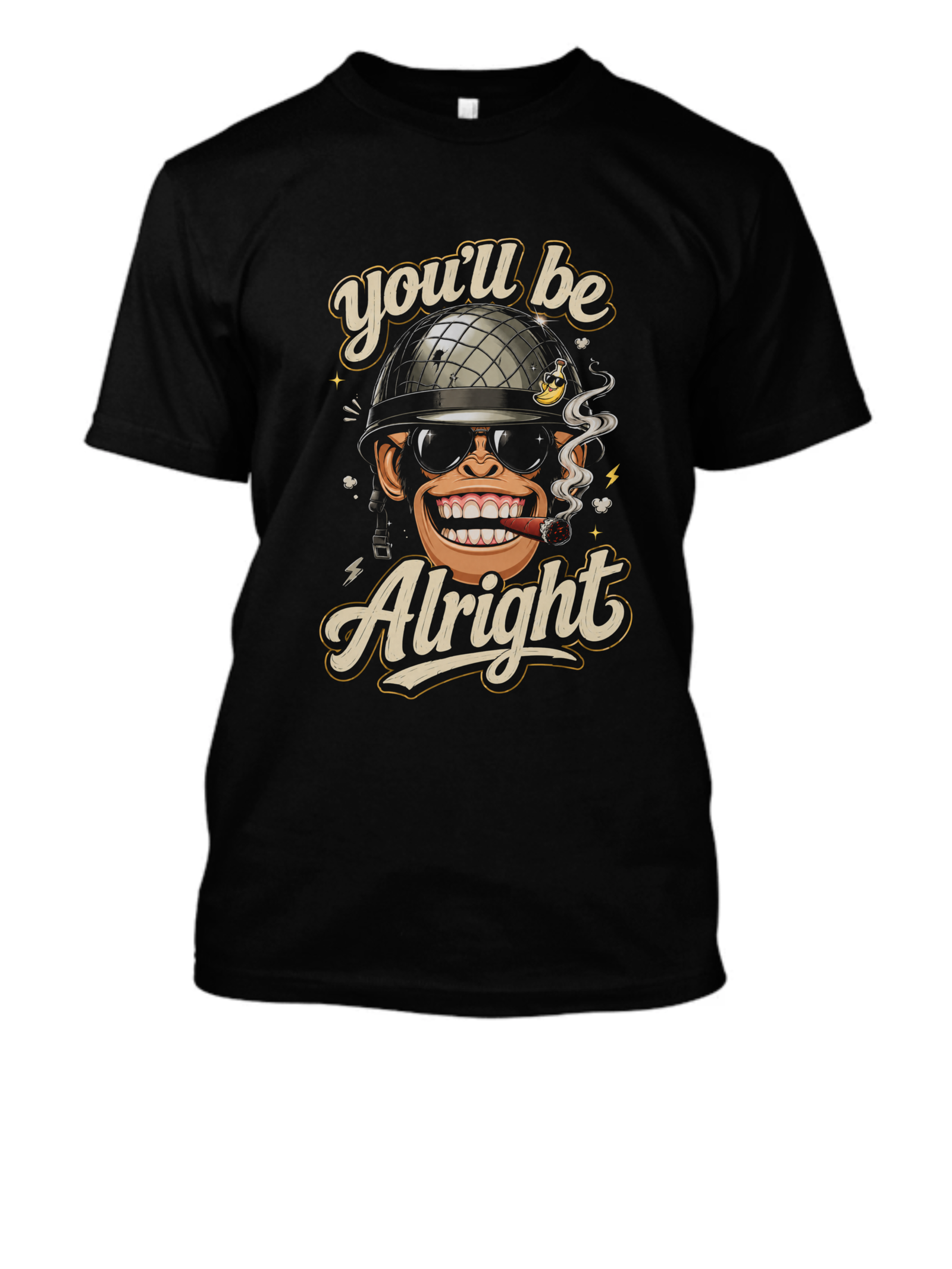 You’ll Be Alright Monkey Graphic Tee - Image 2
